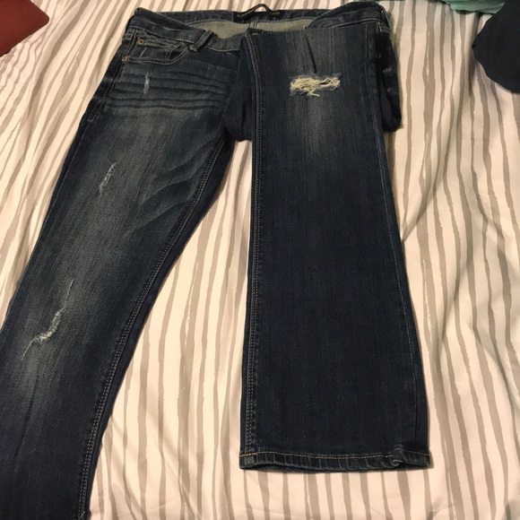 Express Barely boot distressed jeans (6LONG) - Picture 2 of 4
